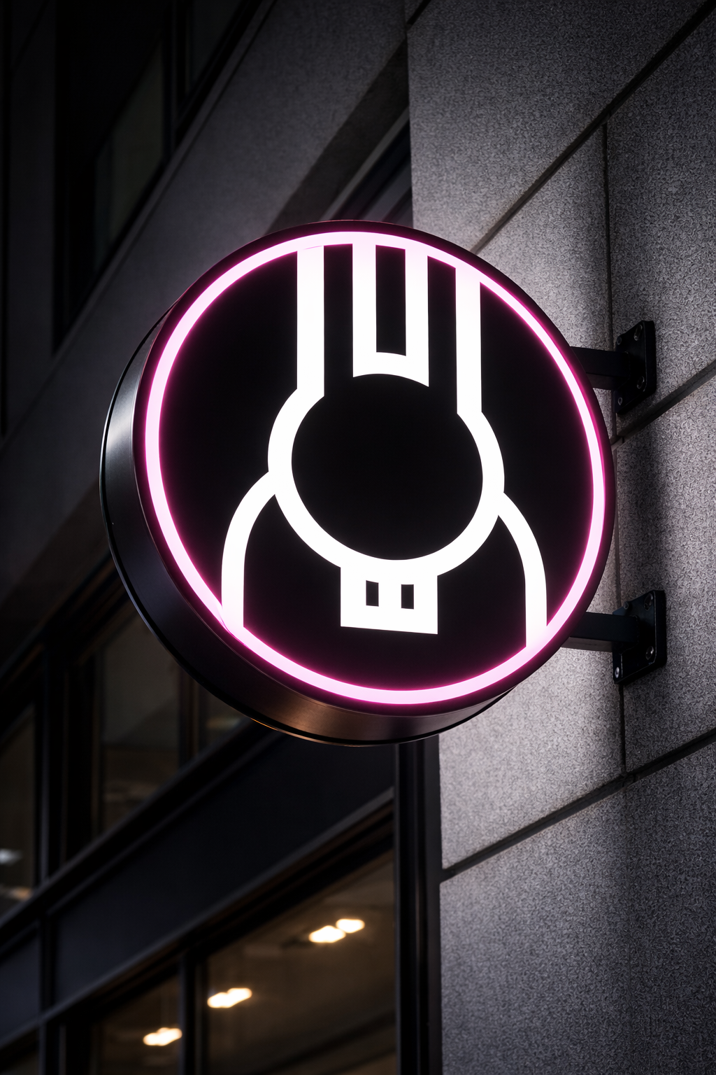 Banderola de aluminio lacado + neónLED