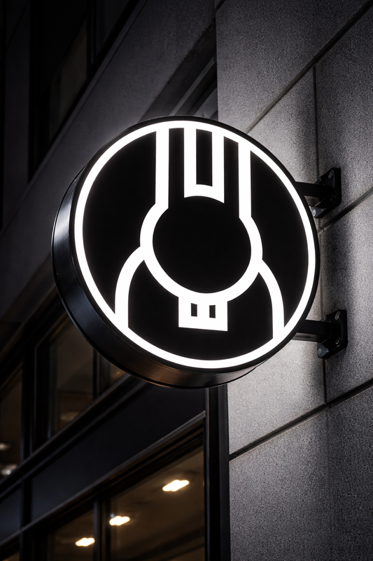 Banderola de aluminio lacado.